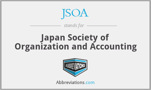 JSOA - Japan Society of Organization and Accounting