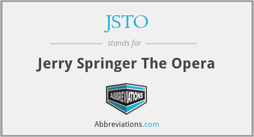 JSTO - Jerry Springer The Opera