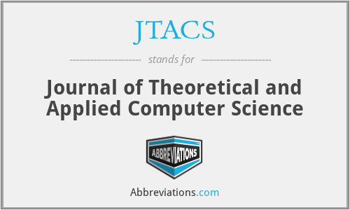 JTACS - Journal of Theoretical and Applied Computer Science