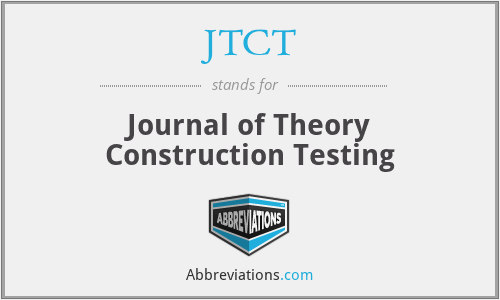 JTCT - Journal of Theory Construction Testing