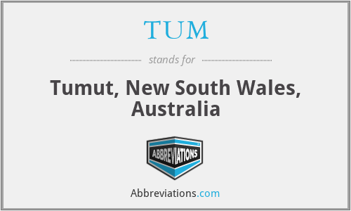 TUM - Tumut, New South Wales, Australia