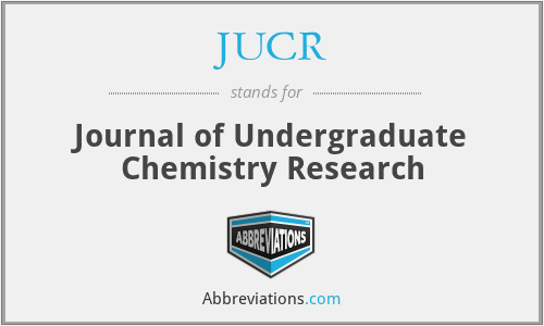JUCR - Journal of Undergraduate Chemistry Research