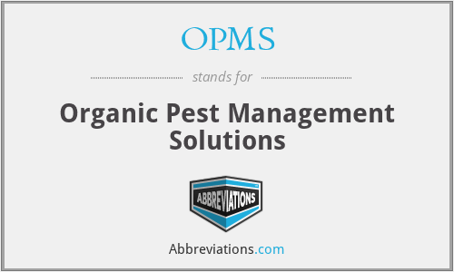 OPMS - Organic Pest Management Solutions