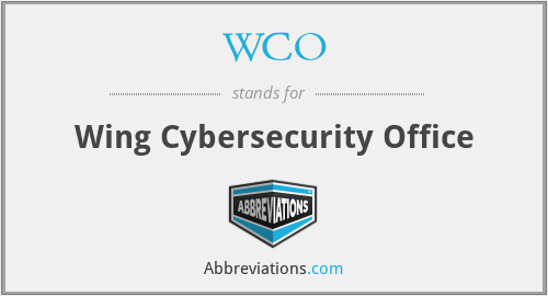 WCO - Wing Cybersecurity Office
