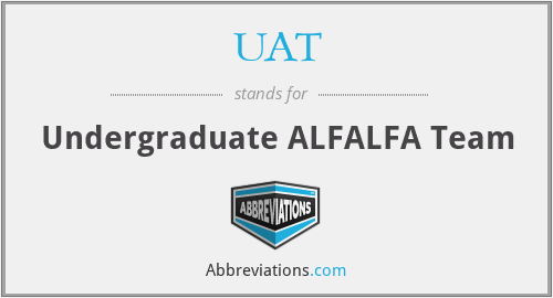 UAT - Undergraduate ALFALFA Team