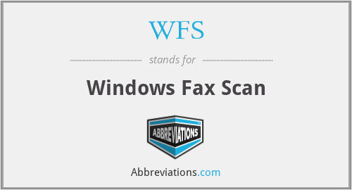 WFS - Windows Fax Scan