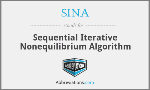 SINA - Sequential Iterative Nonequilibrium Algorithm