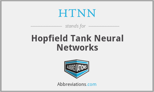 HTNN - Hopfield Tank Neural Networks