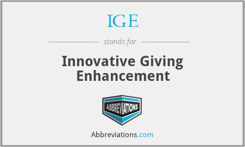 IGE - Innovative Giving Enhancement