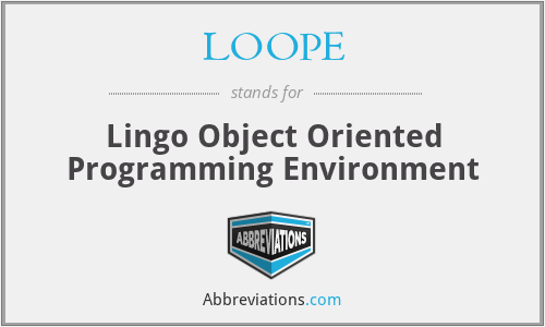 LOOPE - Lingo Object Oriented Programming Environment