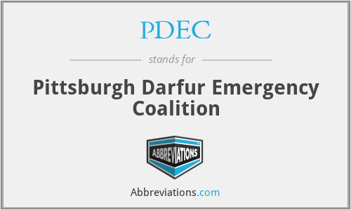PDEC - Pittsburgh Darfur Emergency Coalition