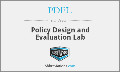 PDEL - Policy Design and Evaluation Lab