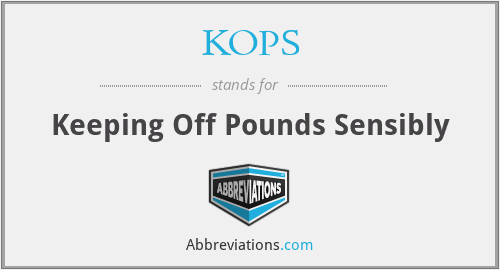 KOPS - Keeping Off Pounds Sensibly