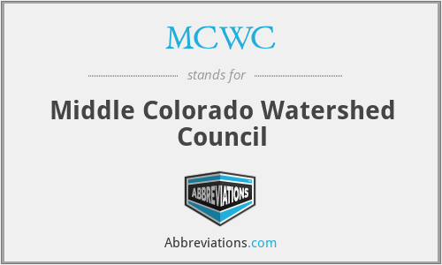 MCWC - Middle Colorado Watershed Council