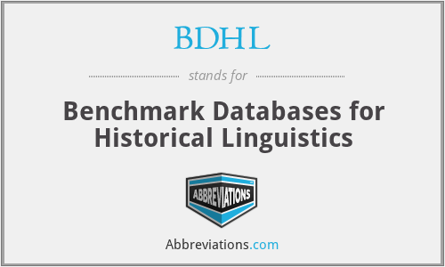 BDHL - Benchmark Databases for Historical Linguistics