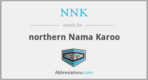 NNK - northern Nama Karoo