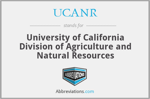 UCANR - University of California Division of Agriculture and Natural Resources