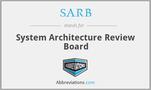 SARB - System Architecture Review Board