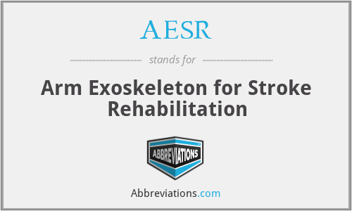 AESR - Arm Exoskeleton for Stroke Rehabilitation