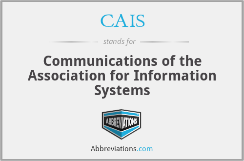 CAIS - Communications of the Association for Information Systems