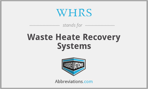 WHRS - Waste Heate Recovery Systems