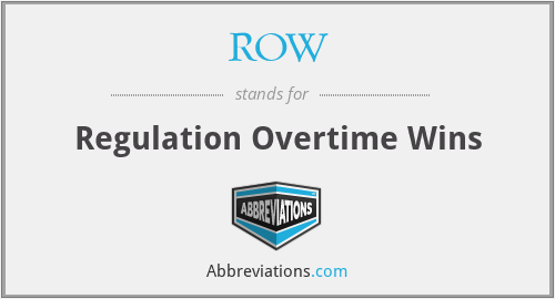ROW - Regulation Overtime Wins