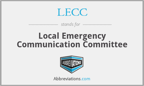 LECC - Local Emergency Communication Committee