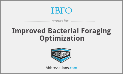IBFO - Improved Bacterial Foraging Optimization