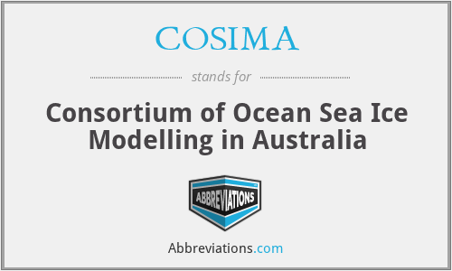 COSIMA - Consortium of Ocean Sea Ice Modelling in Australia