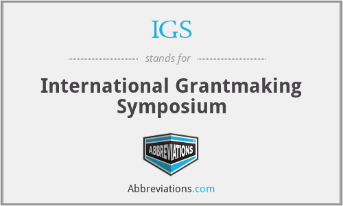 IGS - International Grantmaking Symposium