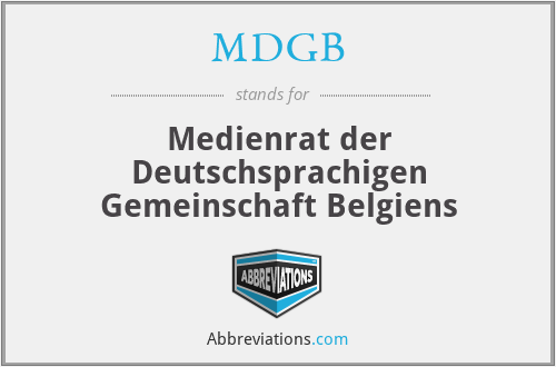 MDGB - Medienrat der Deutschsprachigen Gemeinschaft Belgiens