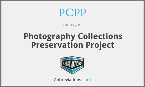 PCPP - Photography Collections Preservation Project