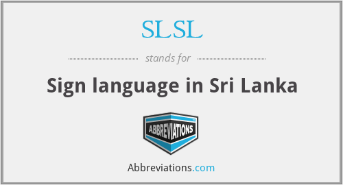 SLSL - Sign language in Sri Lanka