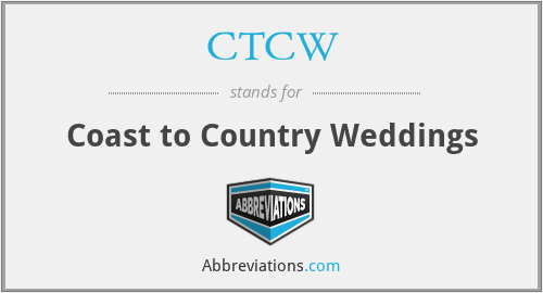 CTCW - Coast to Country Weddings