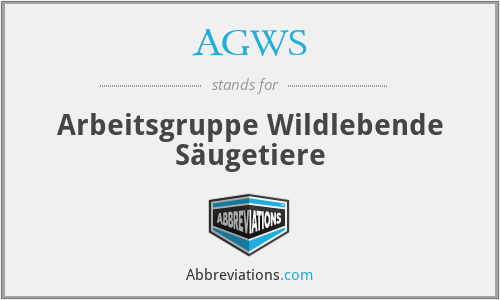 AGWS - Arbeitsgruppe Wildlebende Säugetiere