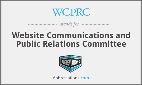 WCPRC - Website Communications and Public Relations Committee