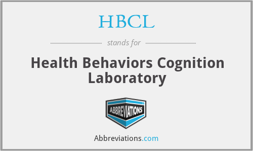 HBCL - Health Behaviors Cognition Laboratory