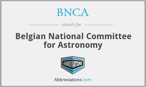 BNCA - Belgian National Committee for Astronomy