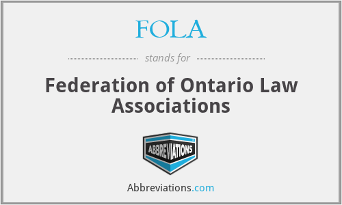 FOLA - Federation of Ontario Law Associations