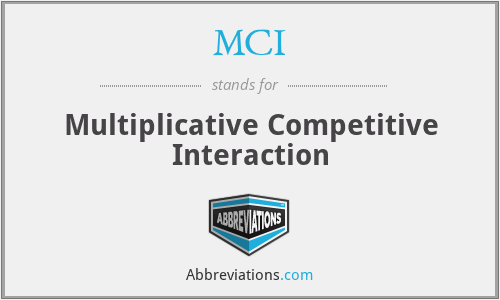 MCI - Multiplicative Competitive Interaction