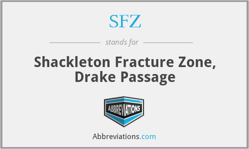 SFZ - Shackleton Fracture Zone, Drake Passage