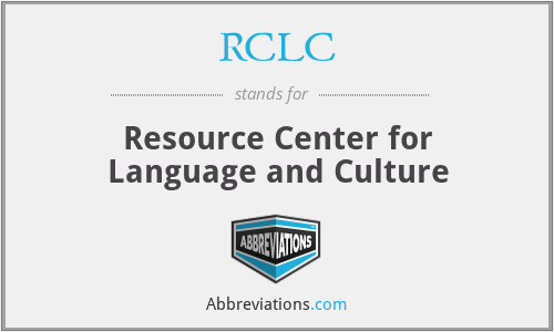 RCLC - Resource Center for Language and Culture
