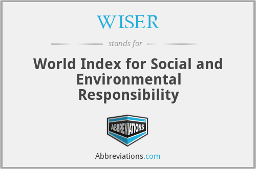 WISER - World Index for Social and Environmental Responsibility
