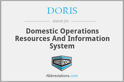 DORIS - Domestic Operations Resources And Information System
