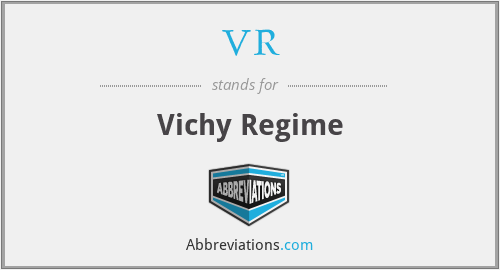 VR - Vichy Regime