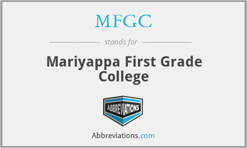 MFGC - Mariyappa First Grade College
