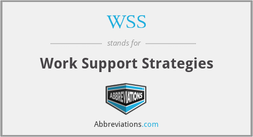 WSS - Work Support Strategies