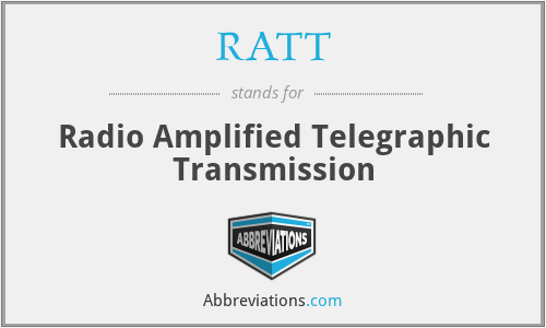 RATT - Radio Amplified Telegraphic Transmission