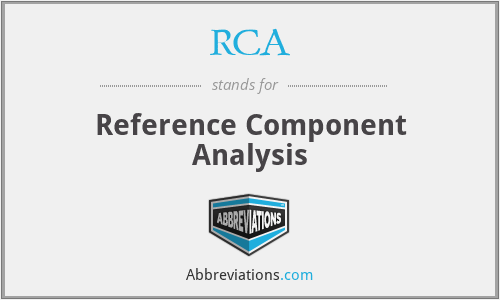 RCA - Reference Component Analysis