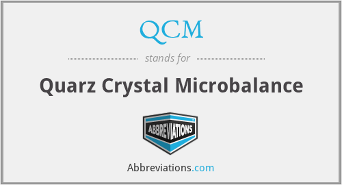QCM - Quarz Crystal Microbalance